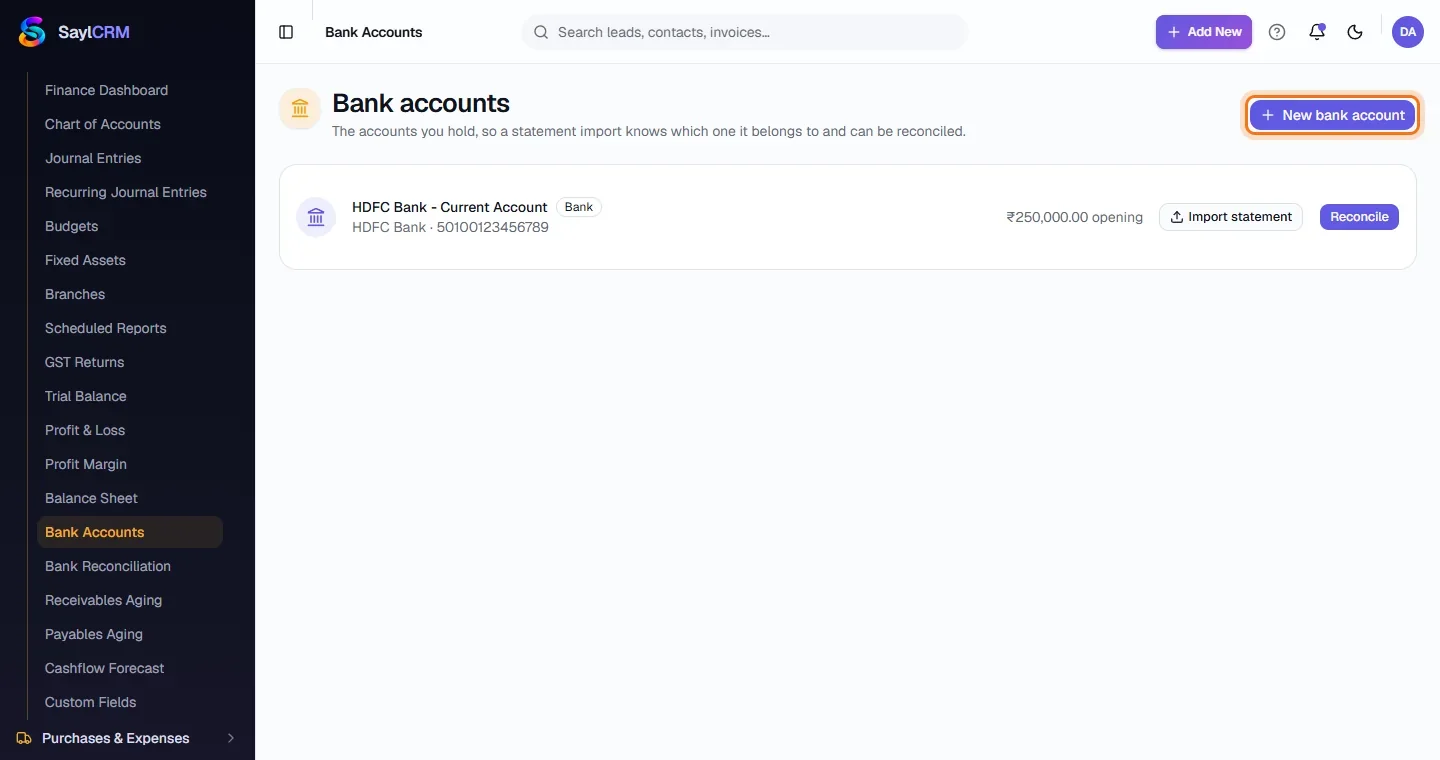 Bank Accounts - Open Bank Accounts