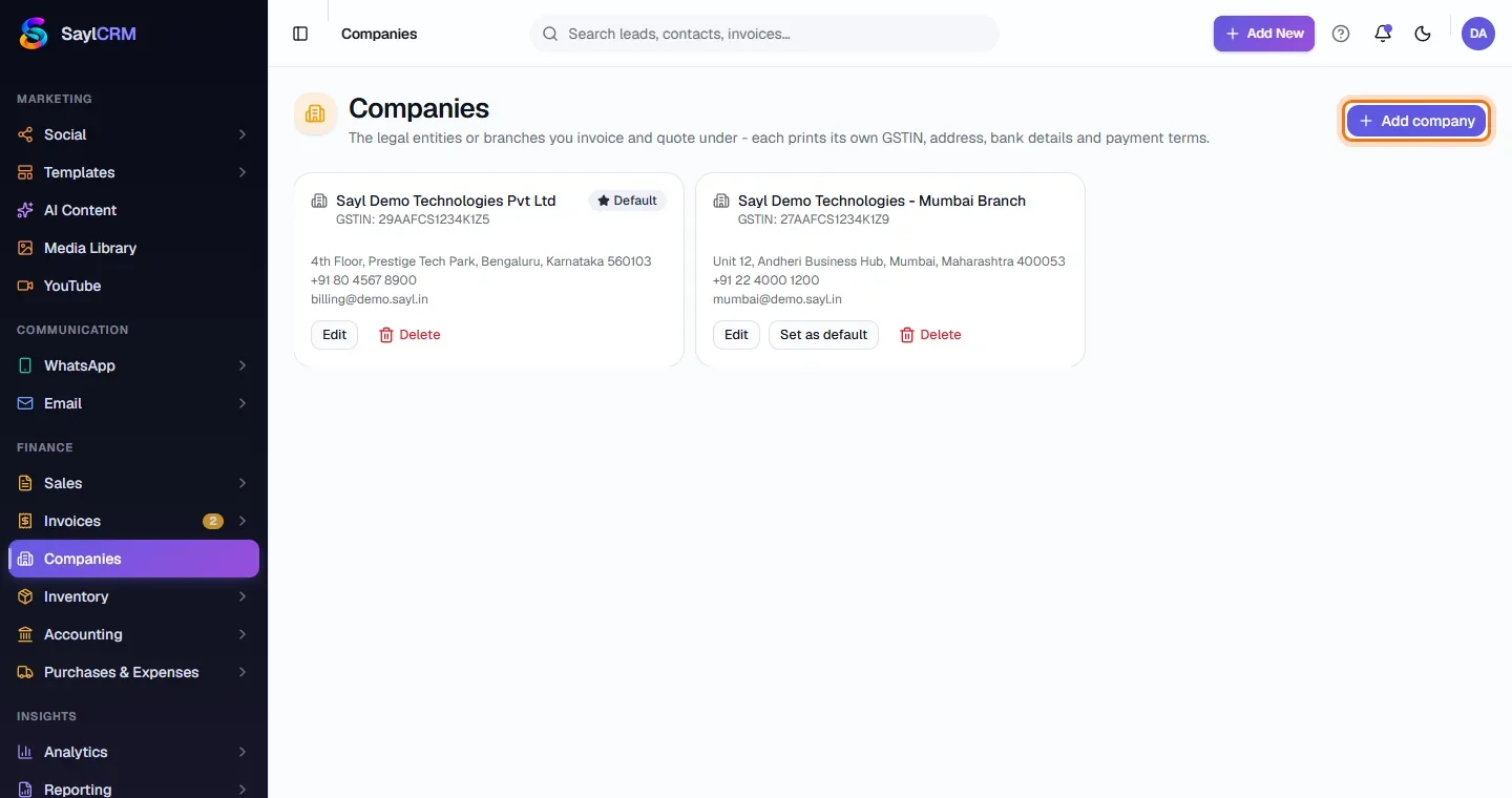 Companies - Open Companies