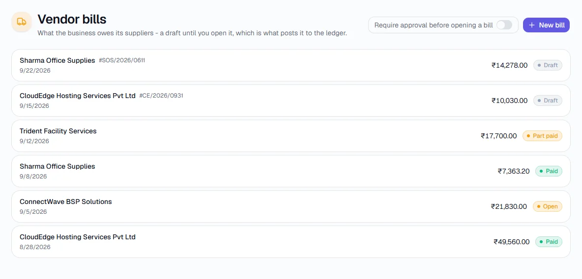 Email Forwarding - Check and open the draft bill