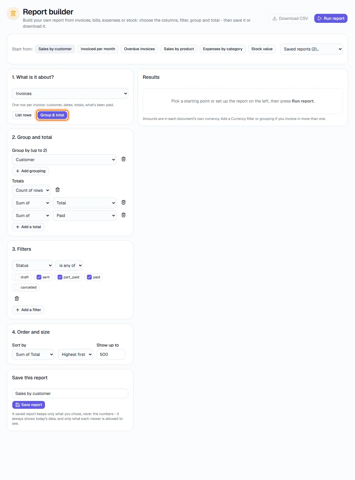 Report Builder - 1 · Choose what it is about