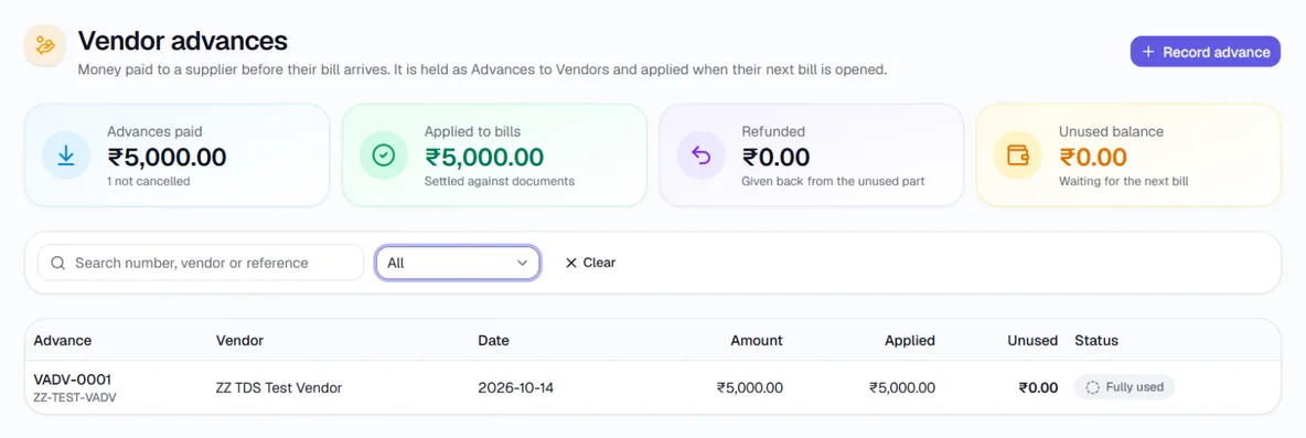 Vendor Advances - Where to start
